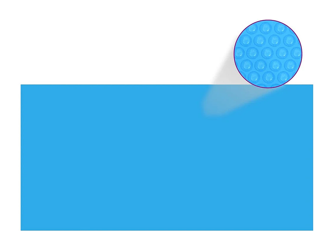 Couverture de piscine Bleu 488 x 244 cm PE