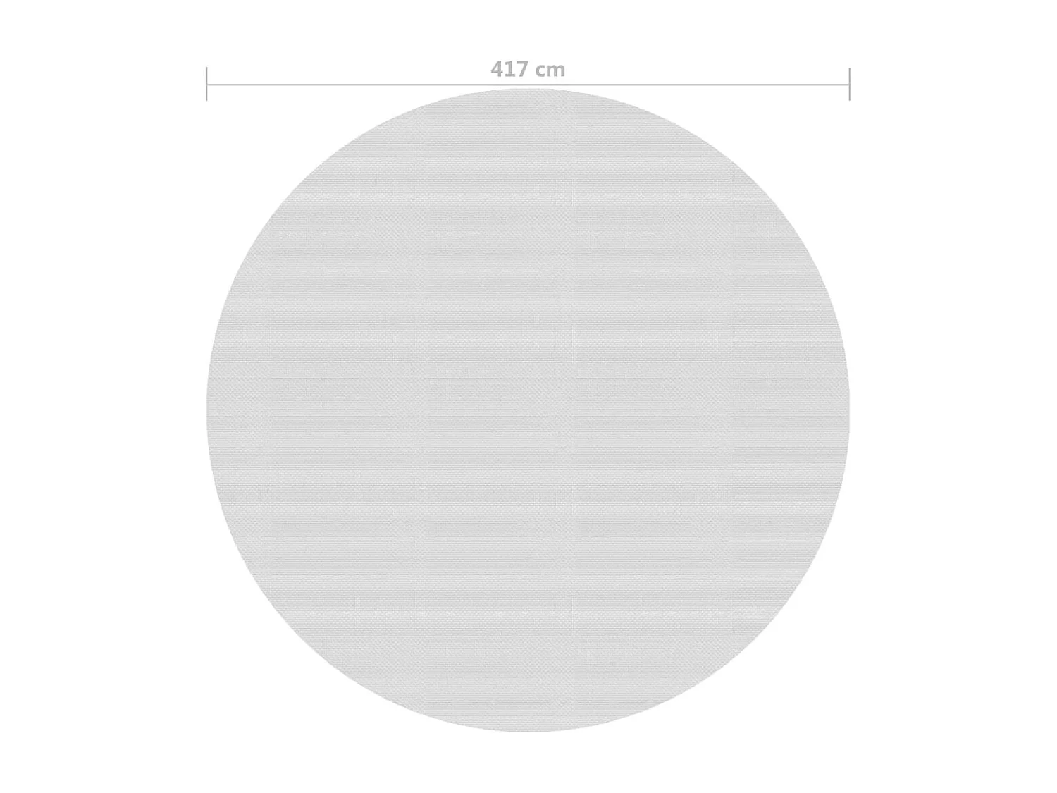 Pellicola solare galleggiante per piscina PE 417 cm Grigio