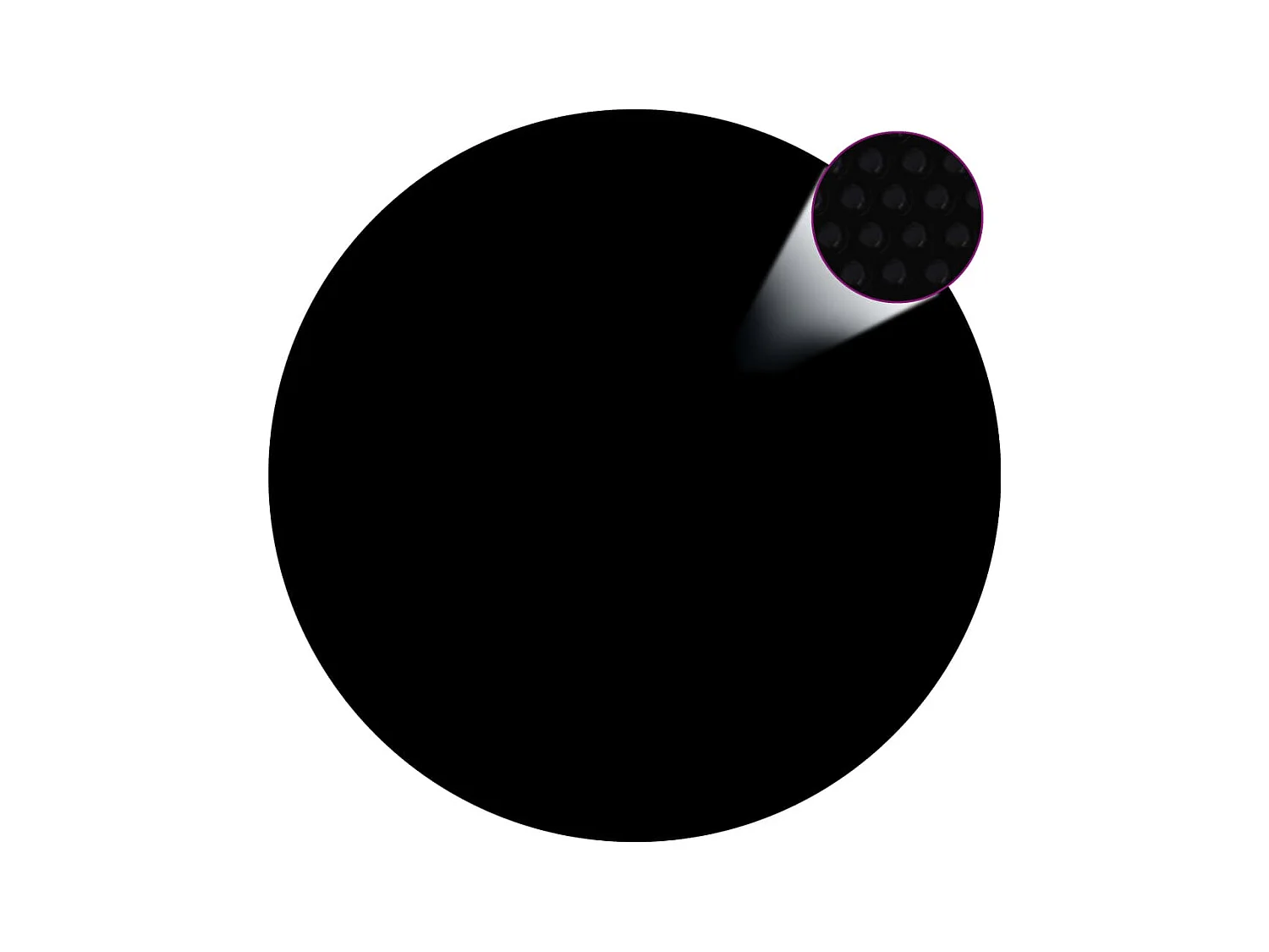 Couverture de piscine Noir 527 cm PE
