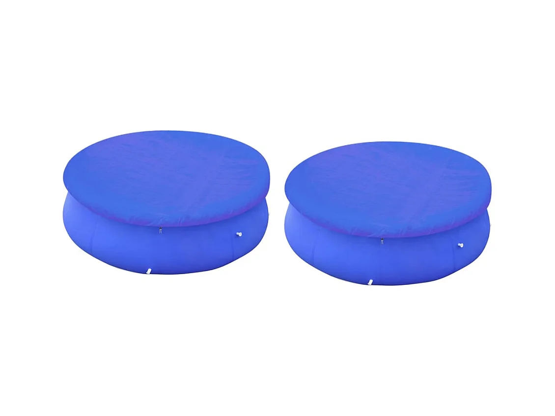 Couvertures de piscines rondes hors sol de 450-457 cm 2 pcs