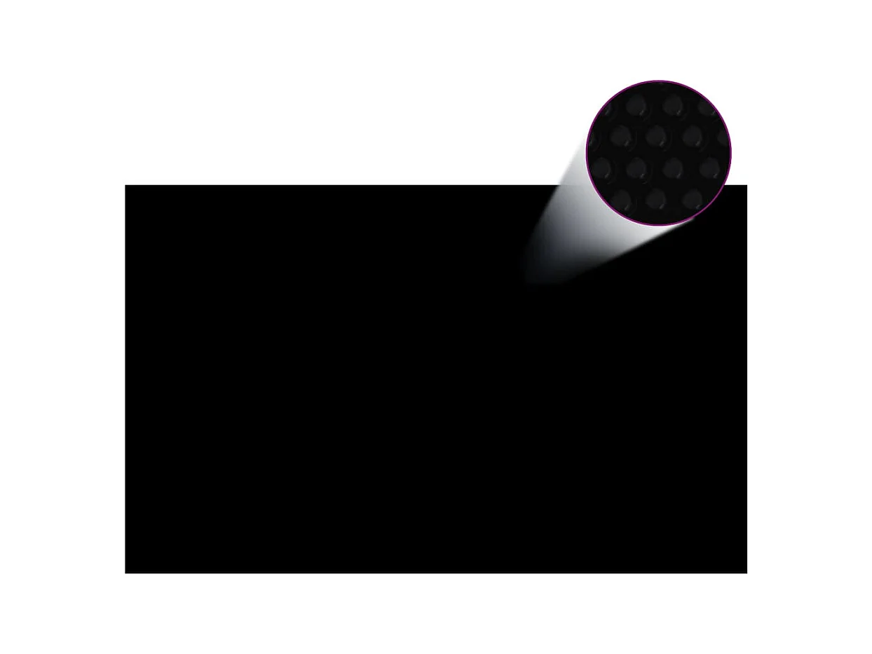 Couverture de piscine rectangulaire 800x500 cm PE Noir