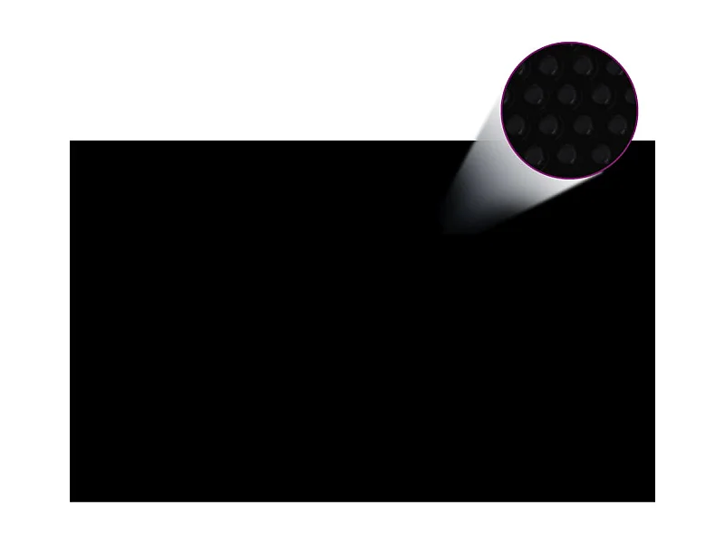 Couverture de piscine Noir 260 x 160 cm PE