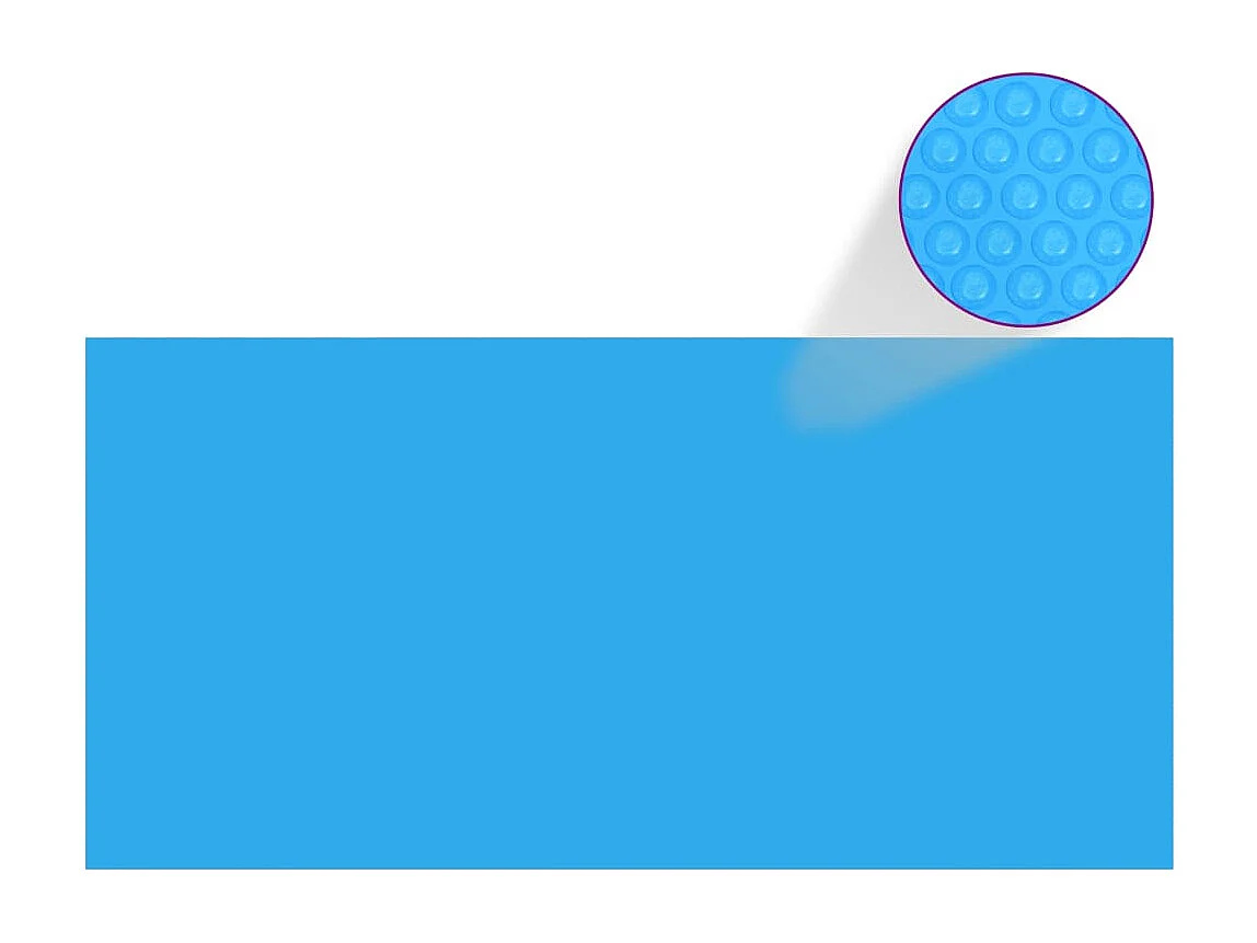 Cobertura retangular para piscina 450 x 220 cm PE Azul