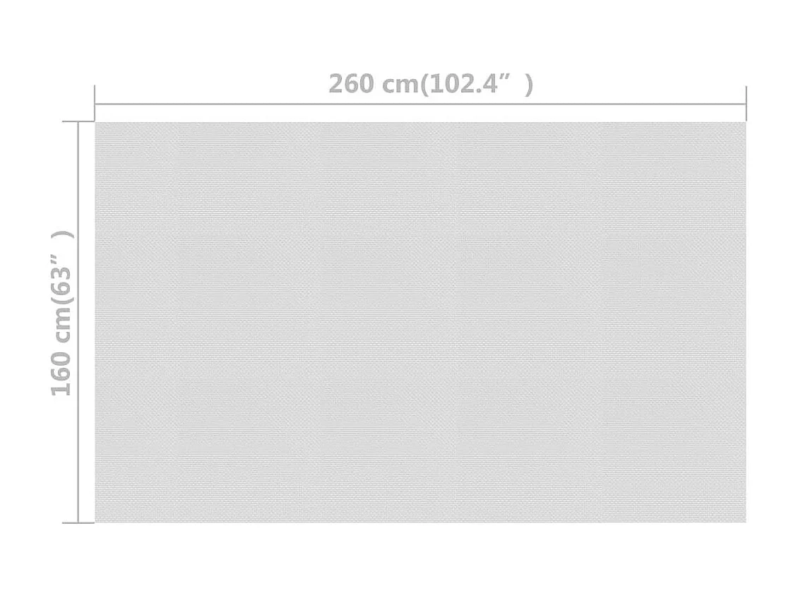Drijvende zwembadzonwerende folie PE 260x160 cm Grijs