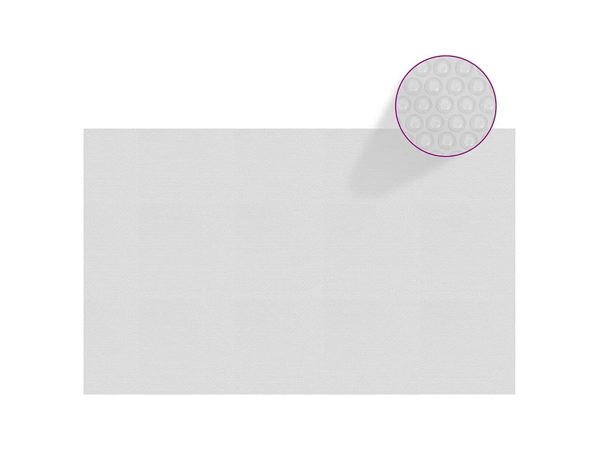 Film solaire de piscine flottant PE 260x160 cm Gris