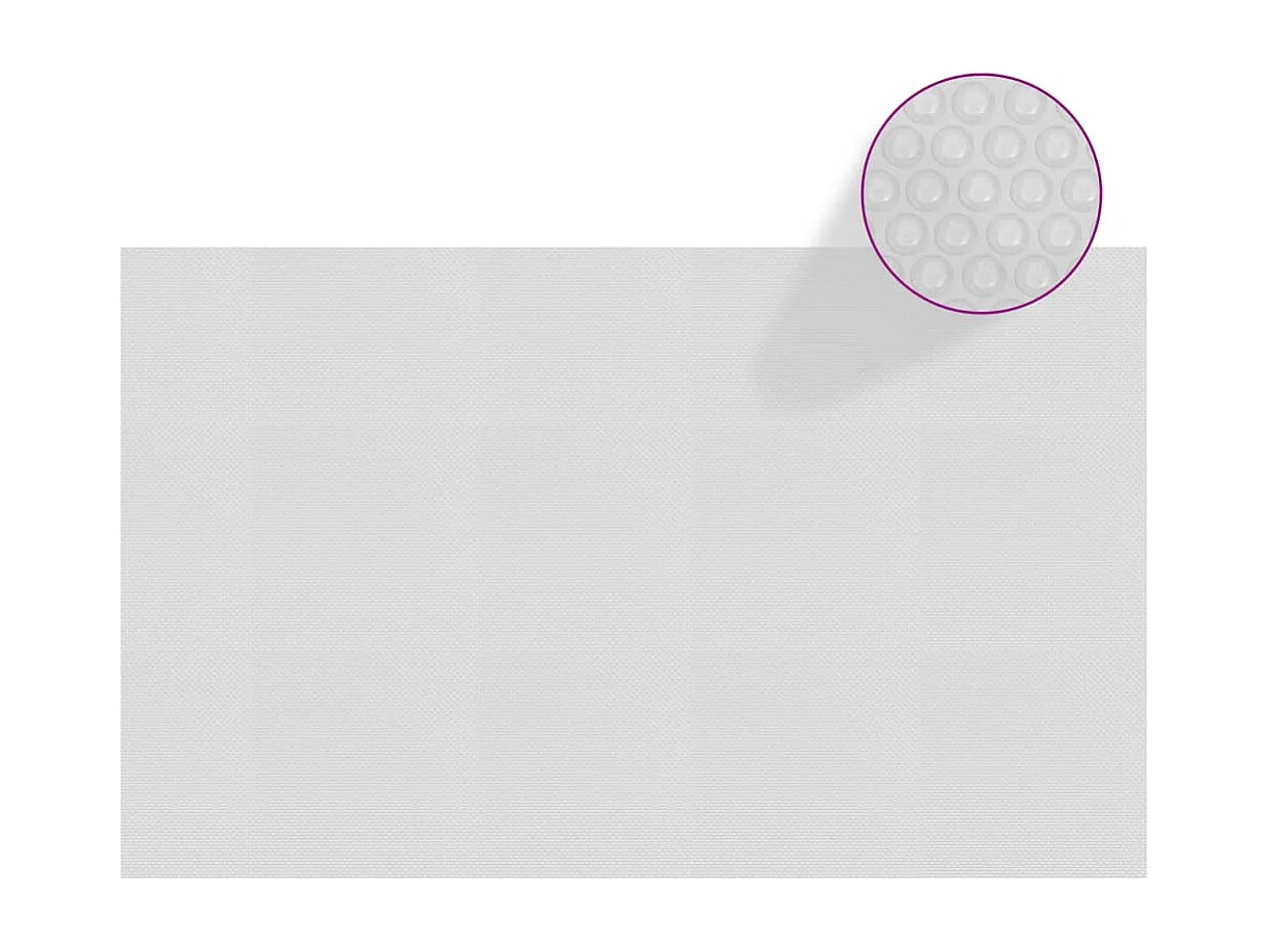 Film solaire de piscine flottant PE 260x160 cm Gris