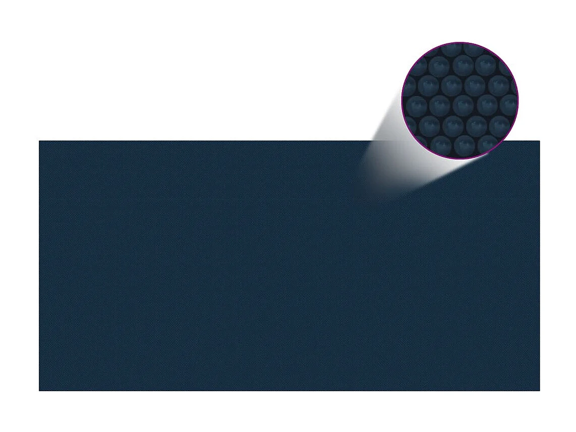 Schwimmende Schwimmbad-Solarfolie PE 400x200 cm Schwarz und Blau
