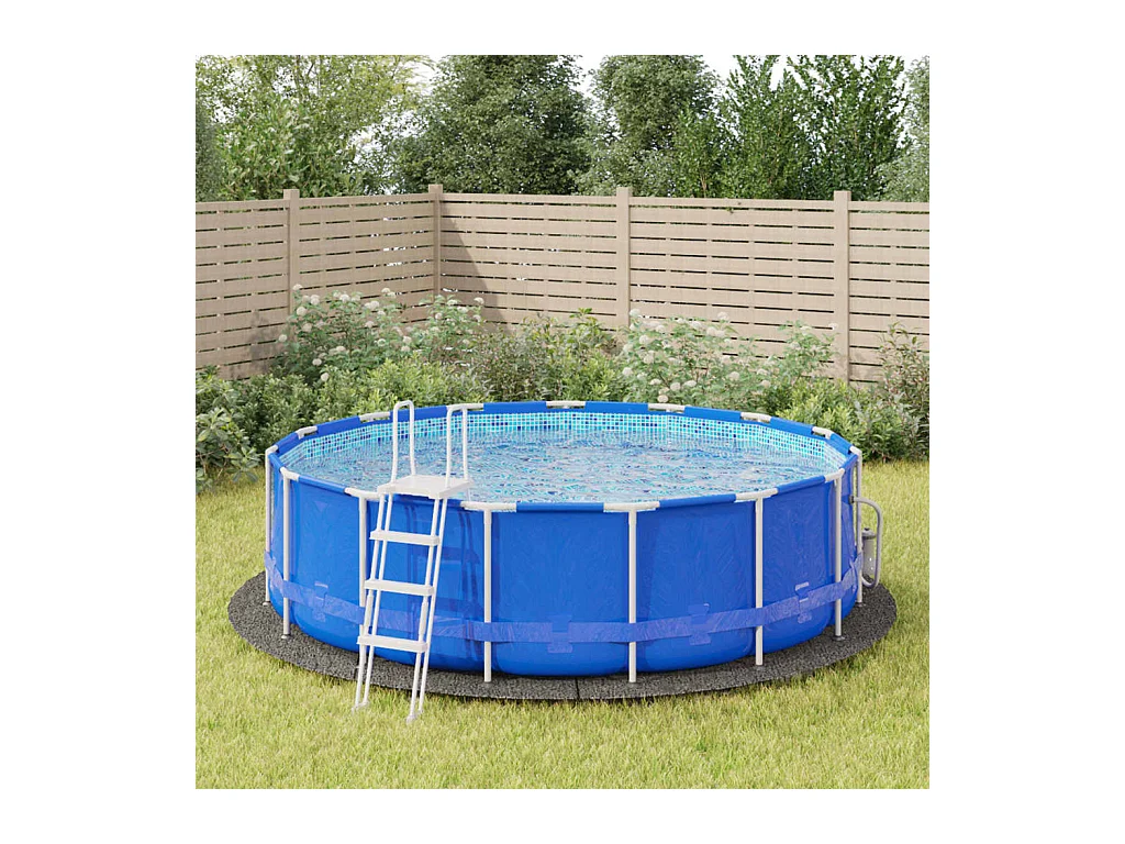 Bache de piscine gris clair ?458 cm géotextile polyester