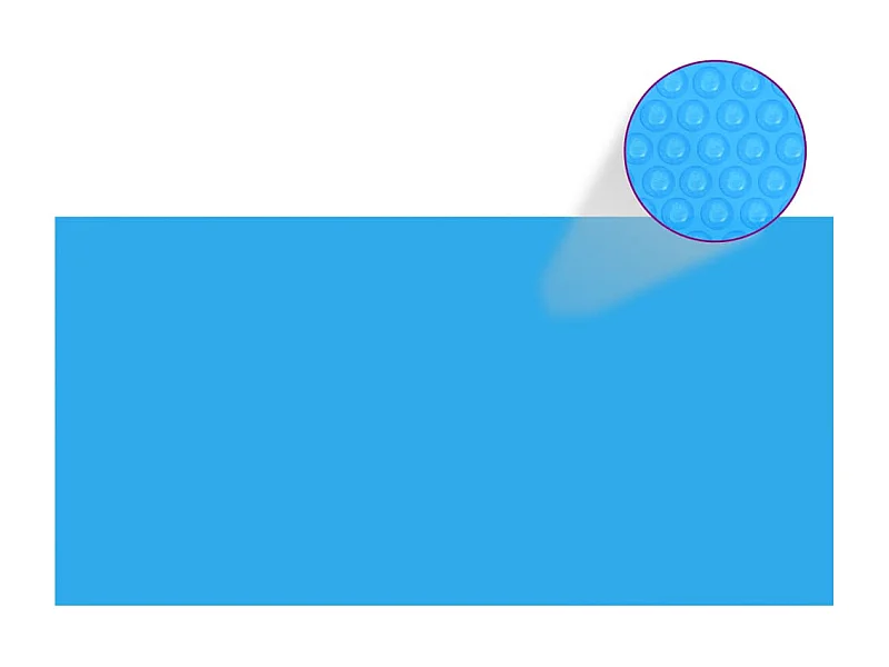 Rechthoekige zwembadafdekking 732 x 366 cm PE Blauw