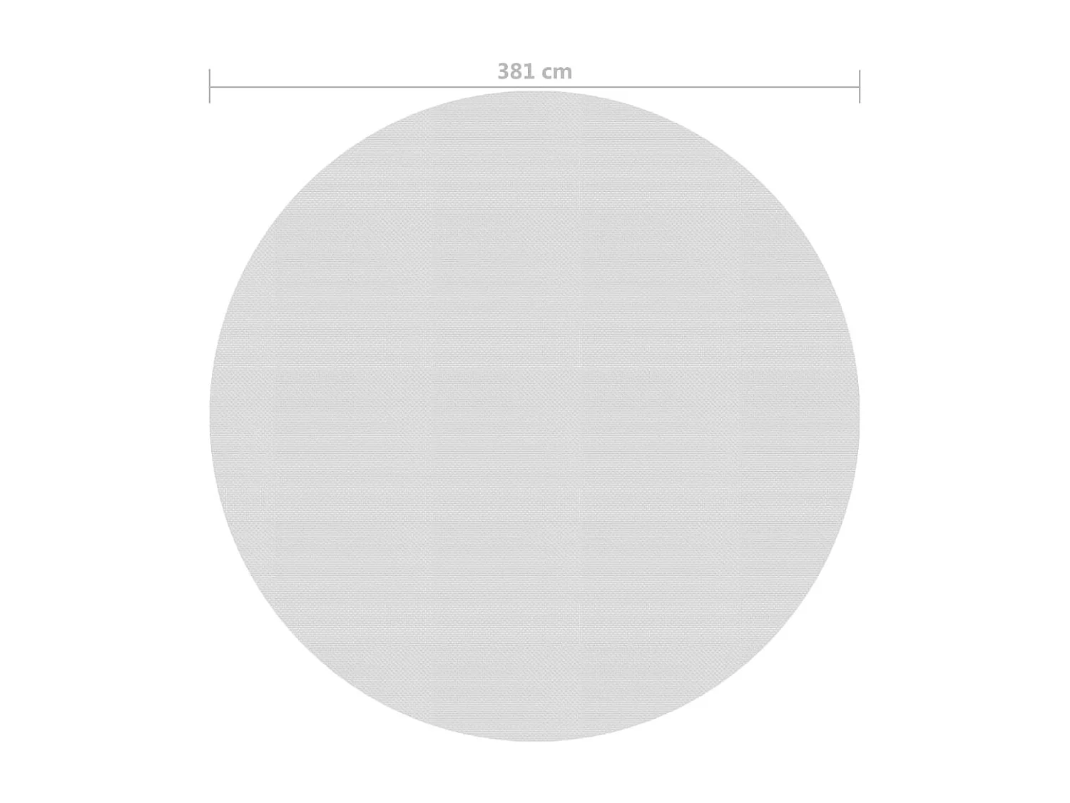 Pellicola solare galleggiante per piscina PE 381 cm Grigio