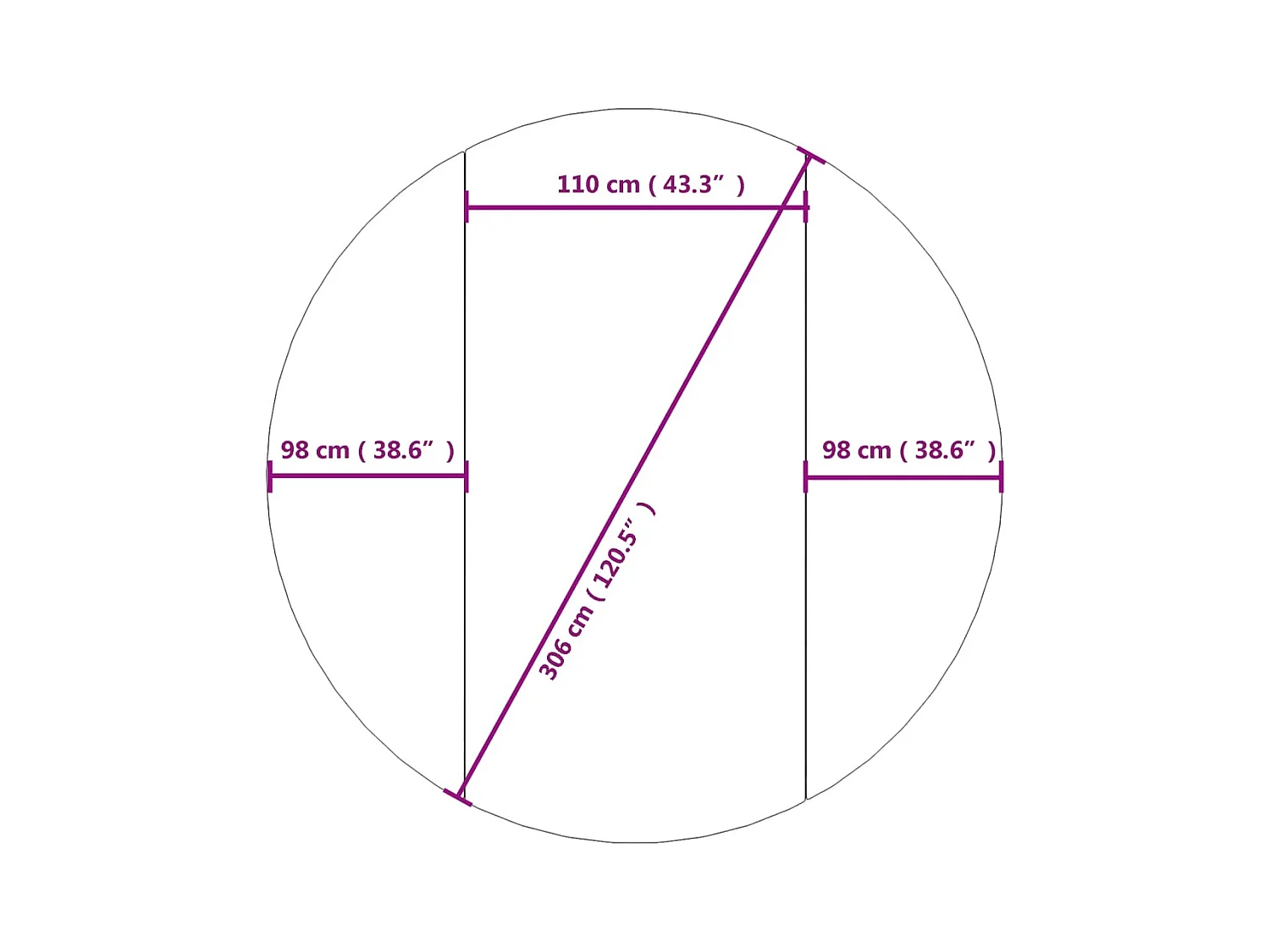 Bache de piscine gris clair ?306 cm géotextile polyester