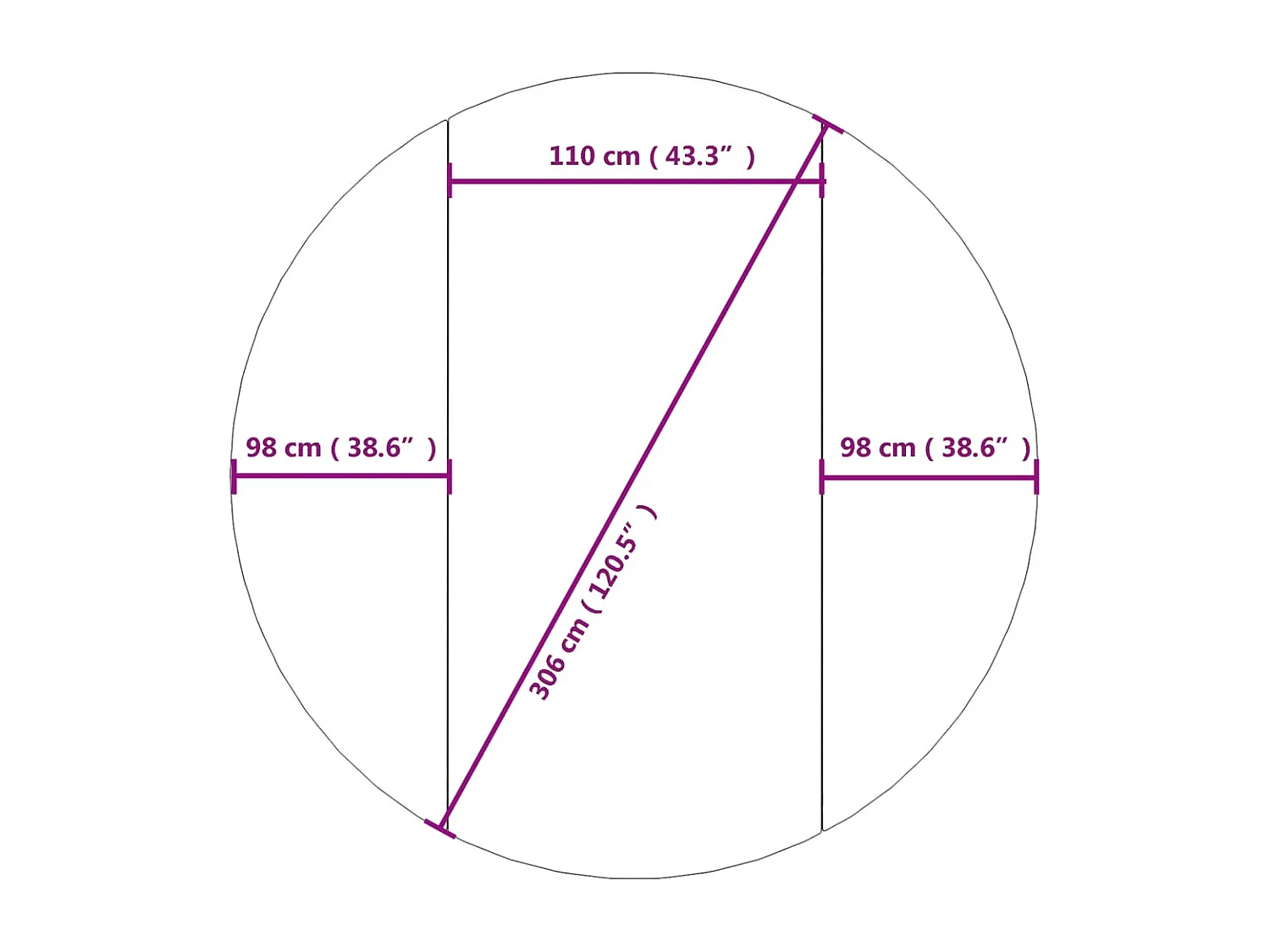 Bache de piscine gris clair ?306 cm géotextile polyester