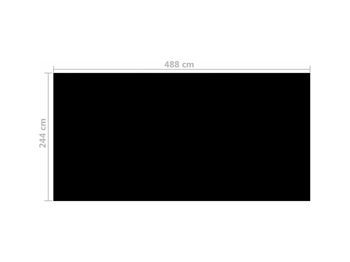 Telo copripiscina nero 488 x 244 cm PE