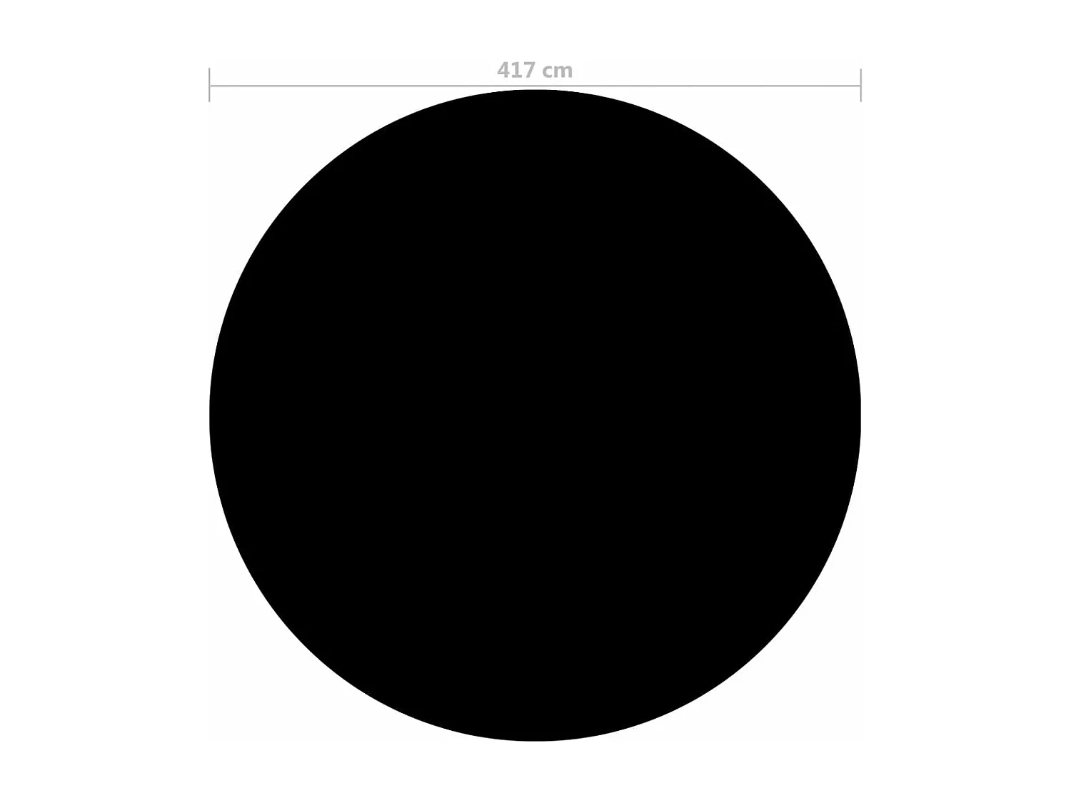 Copertura per piscina in PE nera da 417 cm