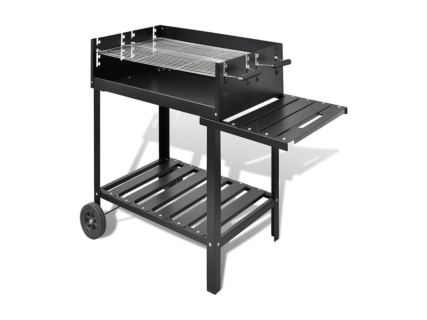 Support de barbecue au charbon de bois 2 roues