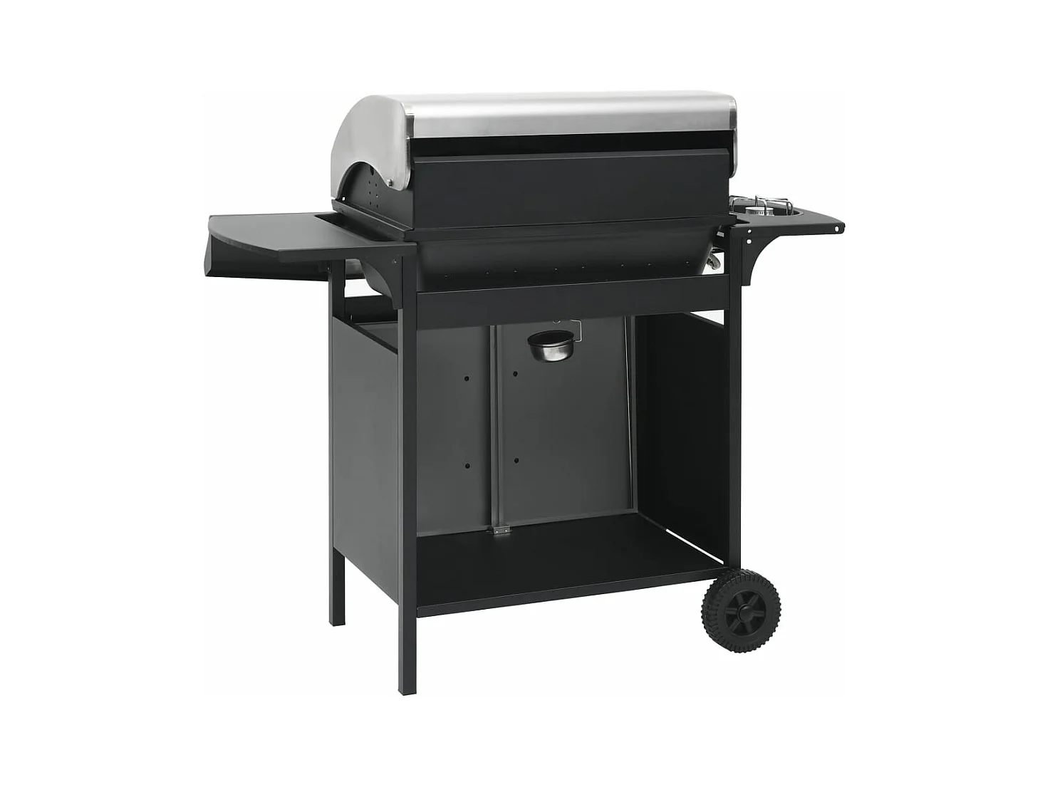 Barbecue à gaz 4+1 zones cuisson Noir et argenté Acier et inox