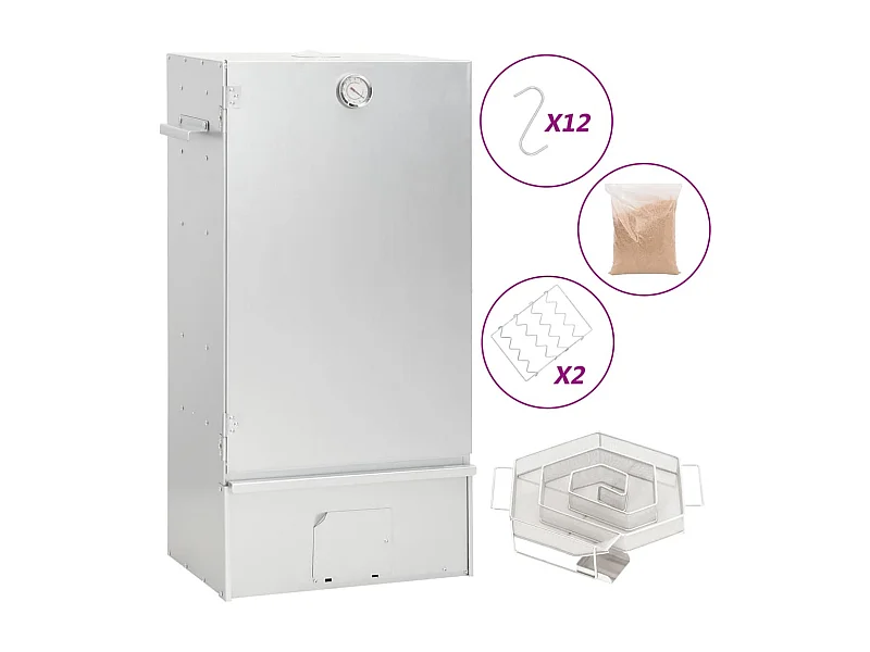 Forno per barbecue affumicatore generatore di fumo freddo in acciaio zincato