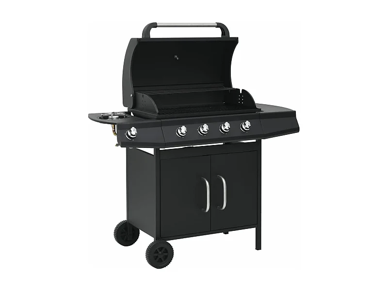Barbecue a gas 4+1 zone cottura Acciaio Nero
