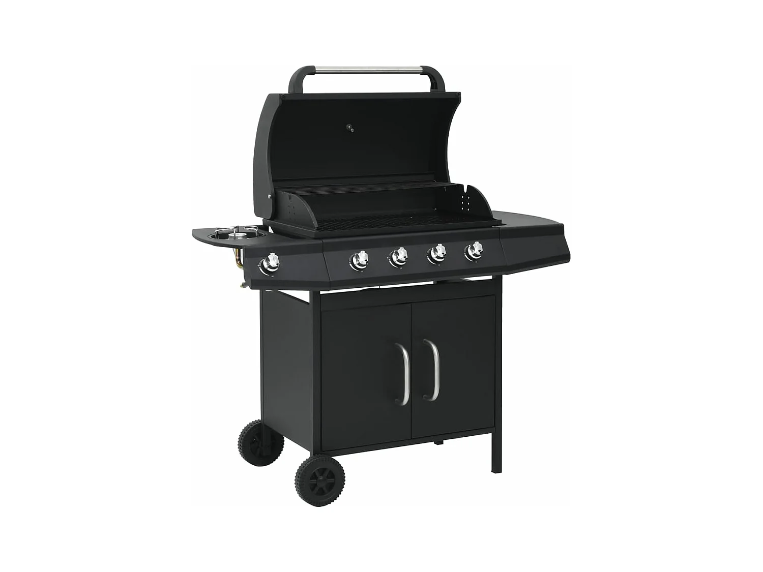 Barbecue a gas 4+1 zone cottura Acciaio Nero