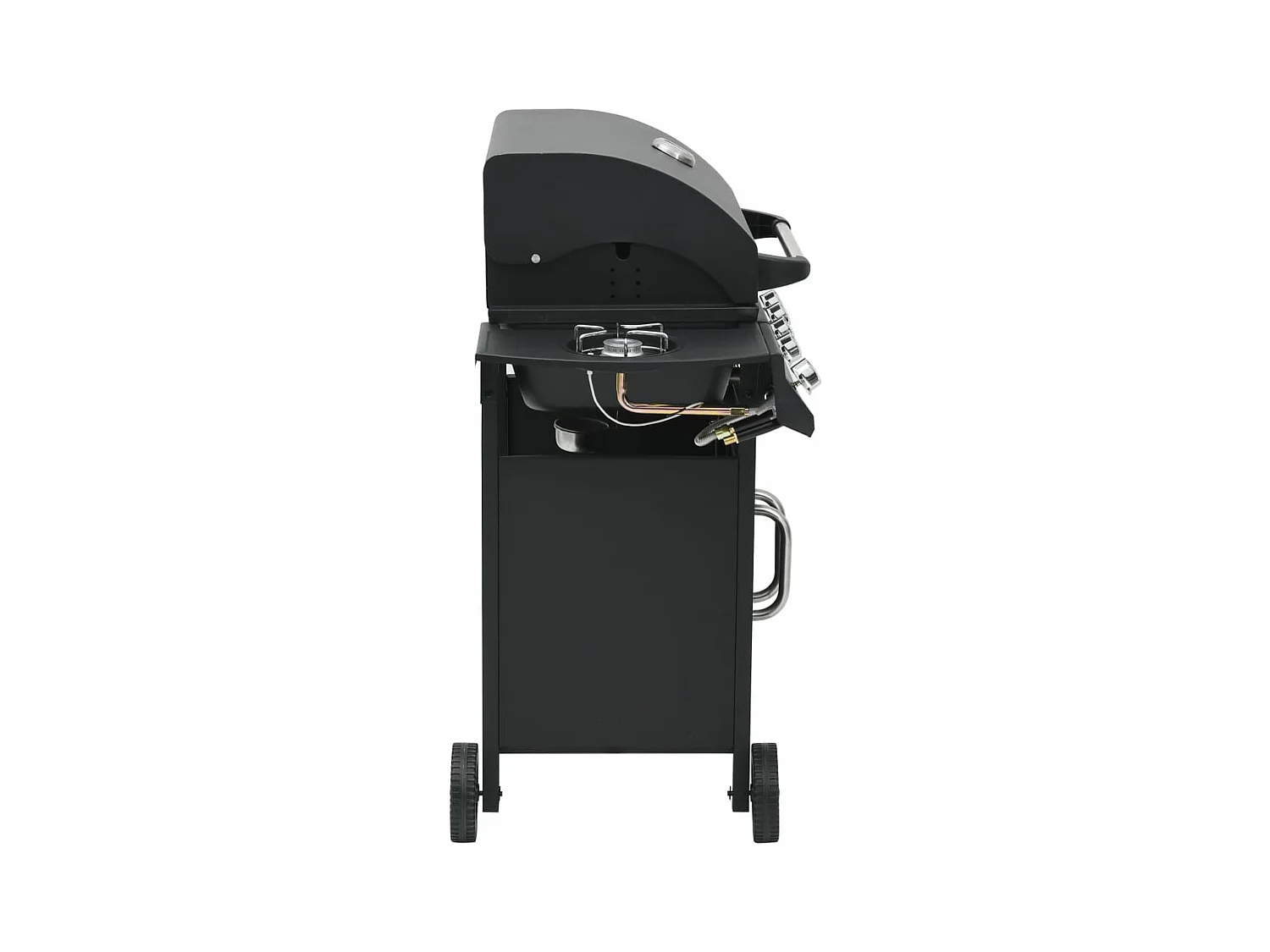Barbecue à gaz 4+1 zones de cuisson Noir Acier