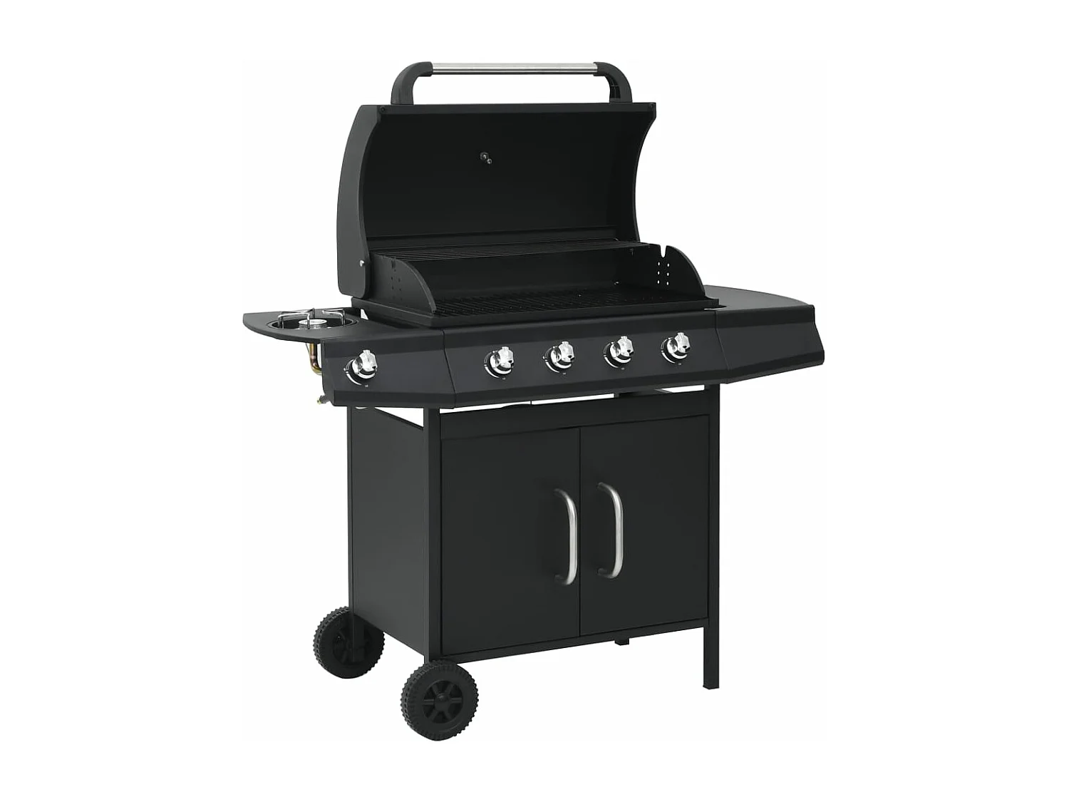 Barbecue a gas 4+1 zone cottura Acciaio Nero