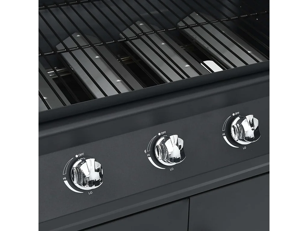 Barbecue a gas 4+1 zone cottura Acciaio Nero