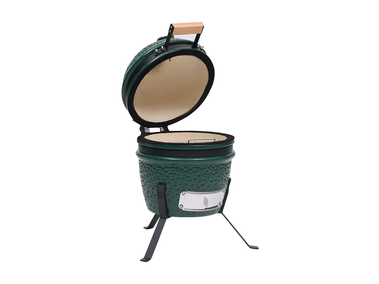 Kamado Barbecue Affumicatore in Ceramica 2 in 1 56 cm Verde