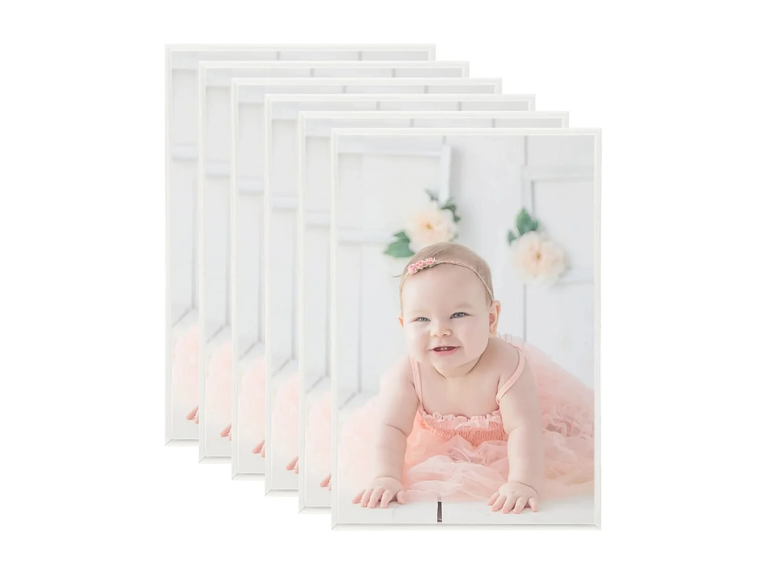 Collage de cadres photo 5pcs au mur table Argenté 59,4x84cm MDF