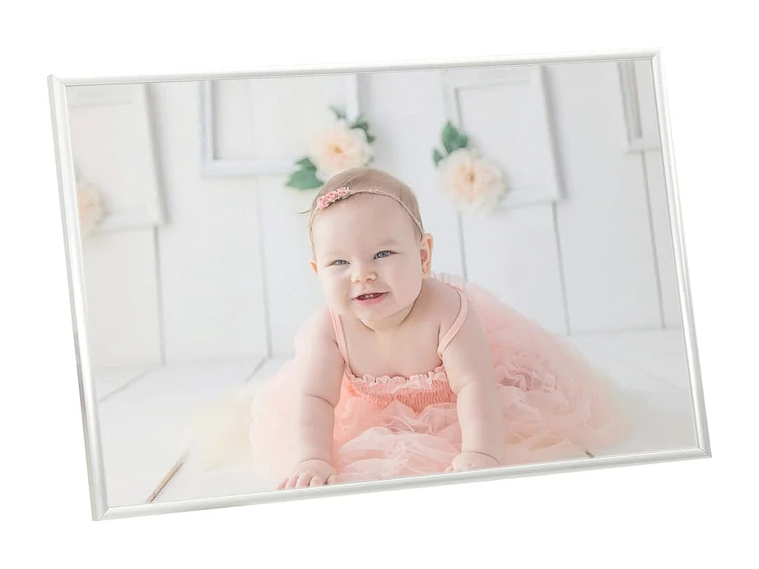 Collage de cadres photo 5pcs au mur table Argenté 59,4x84cm MDF