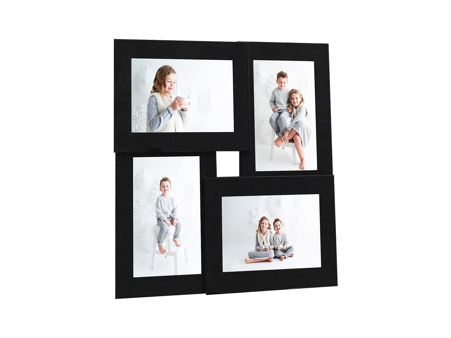 Collage de cadres photo pour photo de 4x (10x15 cm) Noir MDF