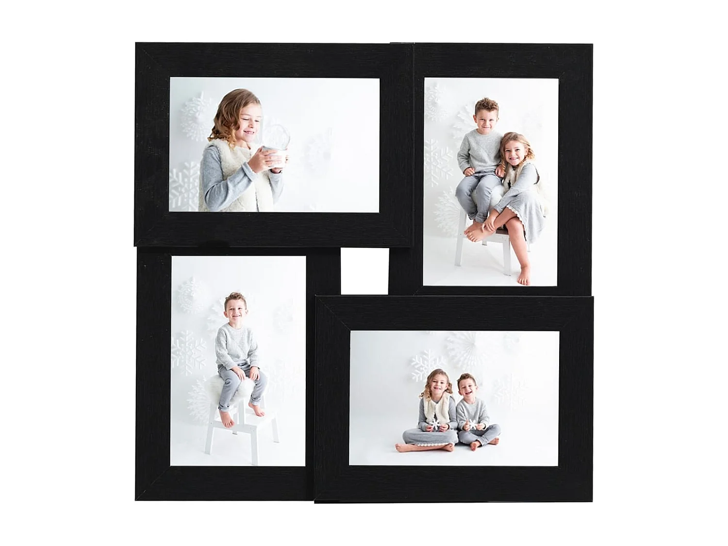 Collage de cadres photo pour photo de 4x (10x15 cm) Noir MDF