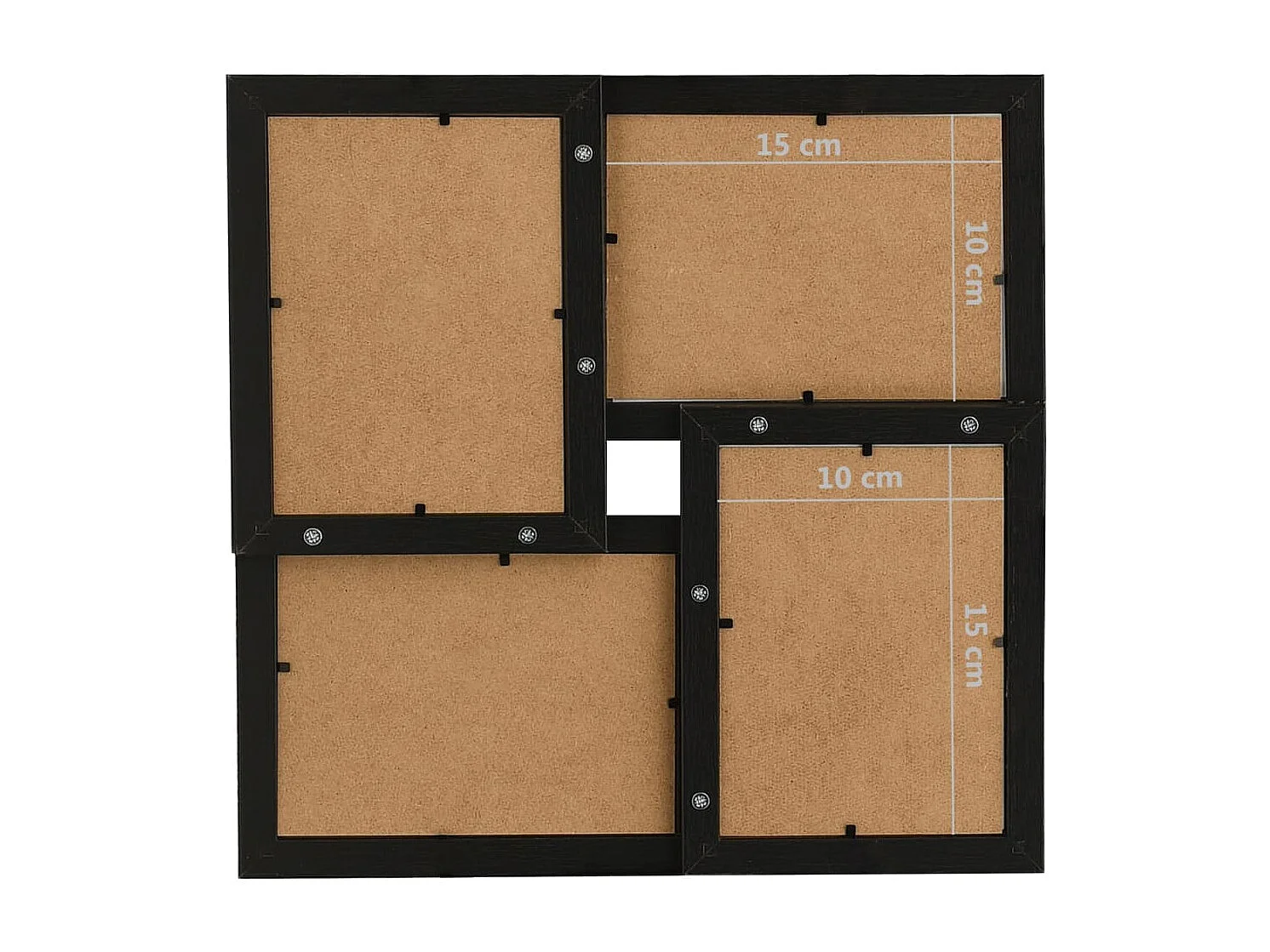 Collage de cadres photo pour photo de 4x (10x15 cm) Noir MDF