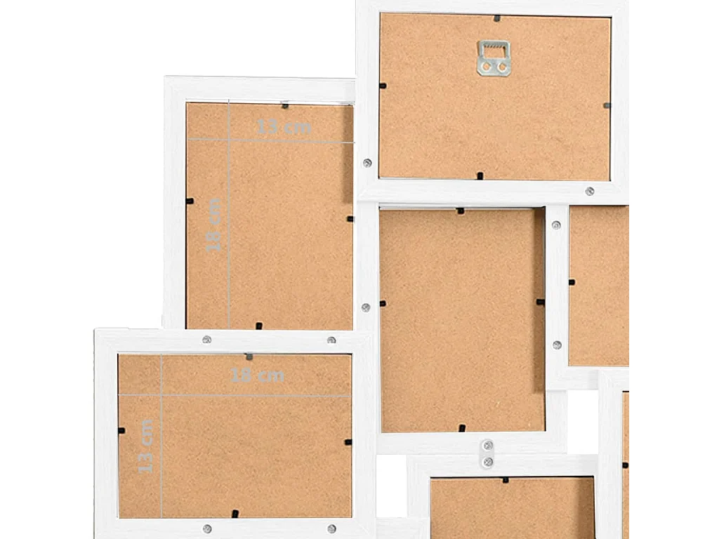 Collage di cornici per foto 10x (13x18 cm) MDF bianco
