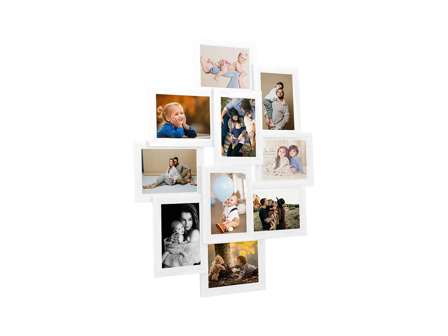 Collage de cadres photo pour photo de 10x(13x18 cm) Blanc MDF