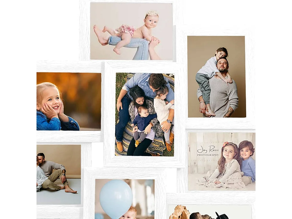 Collage de cadres photo pour photo de 10x(13x18 cm) Blanc MDF