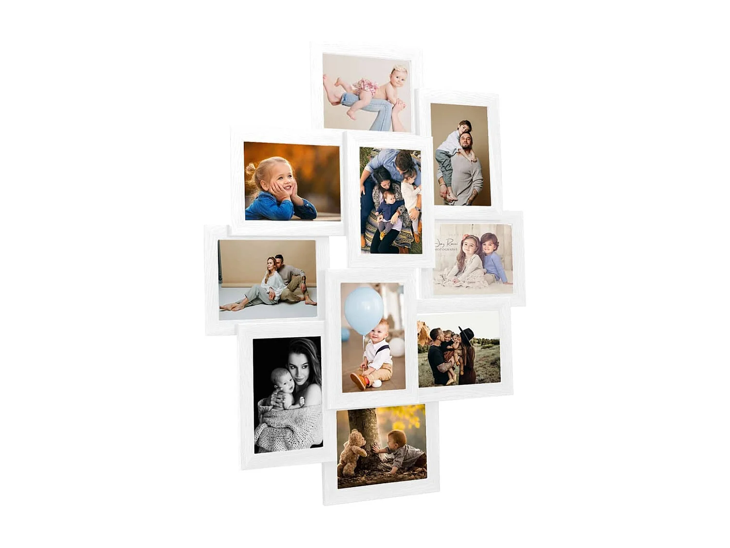 Collage de cadres photo pour photo de 10x(13x18 cm) Blanc MDF