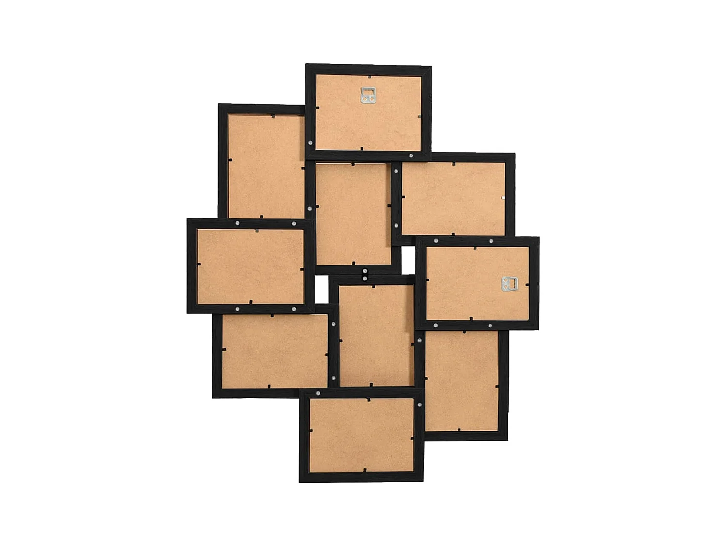 Collage de cadres photo pour photo de 10x(13x18 cm) Noir MDF