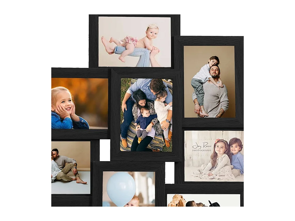 Collage de cadres photo pour photo de 10x(13x18 cm) Noir MDF