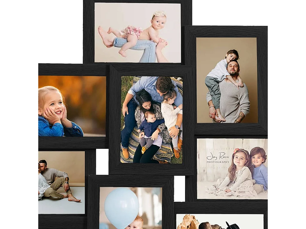 Collage de cadres photo pour photo de 10x(13x18 cm) Noir MDF
