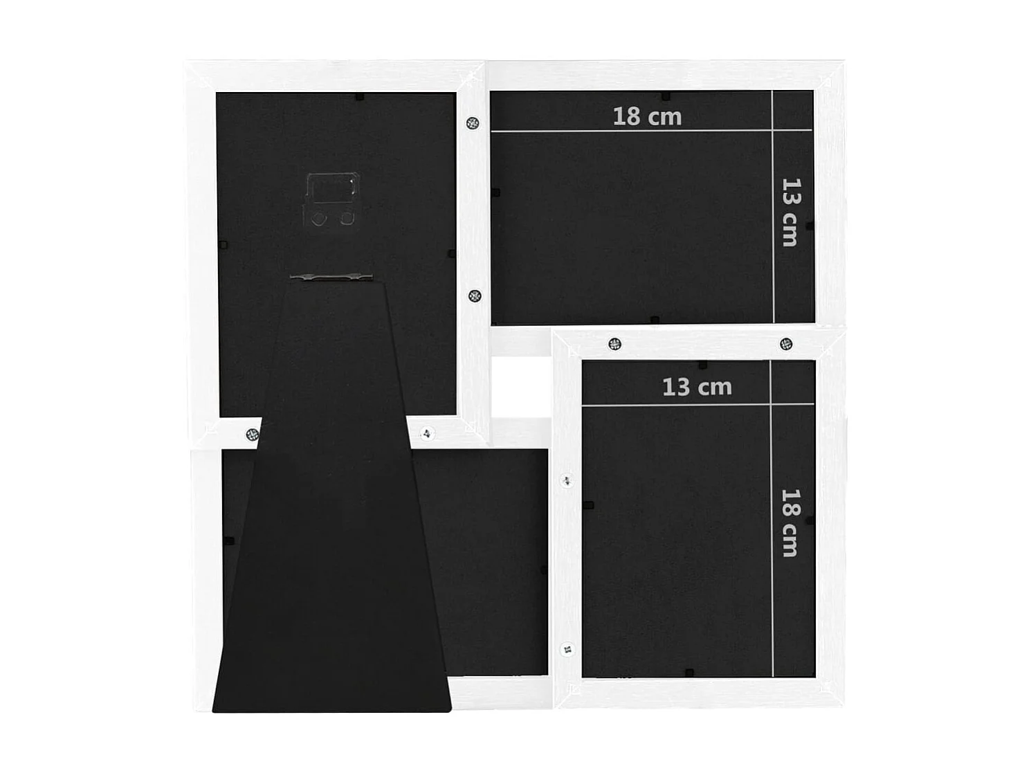 Collage de cadres photo pour photo de 4x(13x18 cm) Blanc MDF
