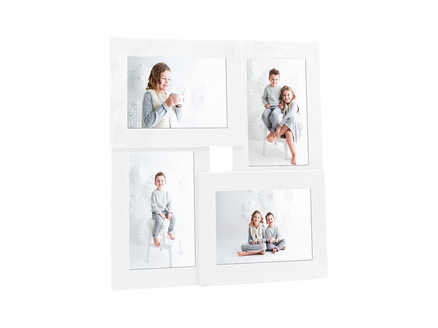 Collage de cadres photo pour photo de 4x(13x18 cm) Blanc MDF