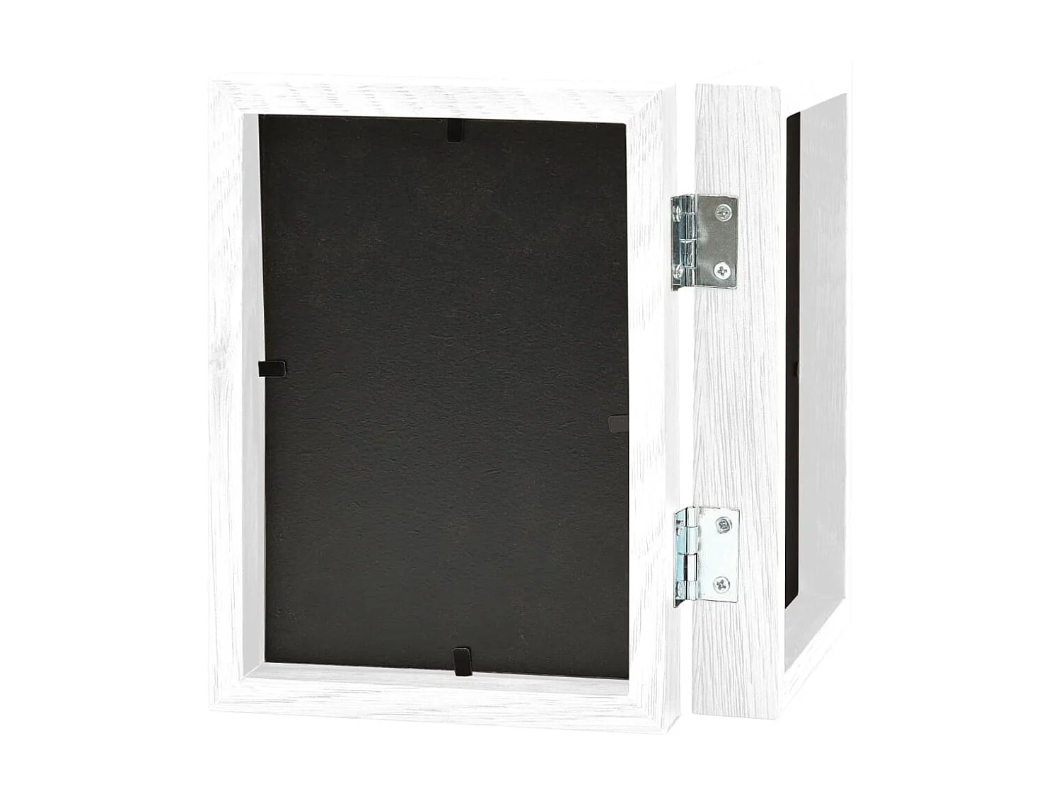 Cadre photo dépliable en deux Blanc 2x(10x15 cm)