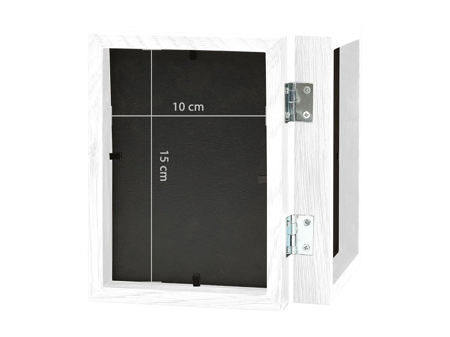 Cadre photo dépliable en deux Blanc 2x(10x15 cm)