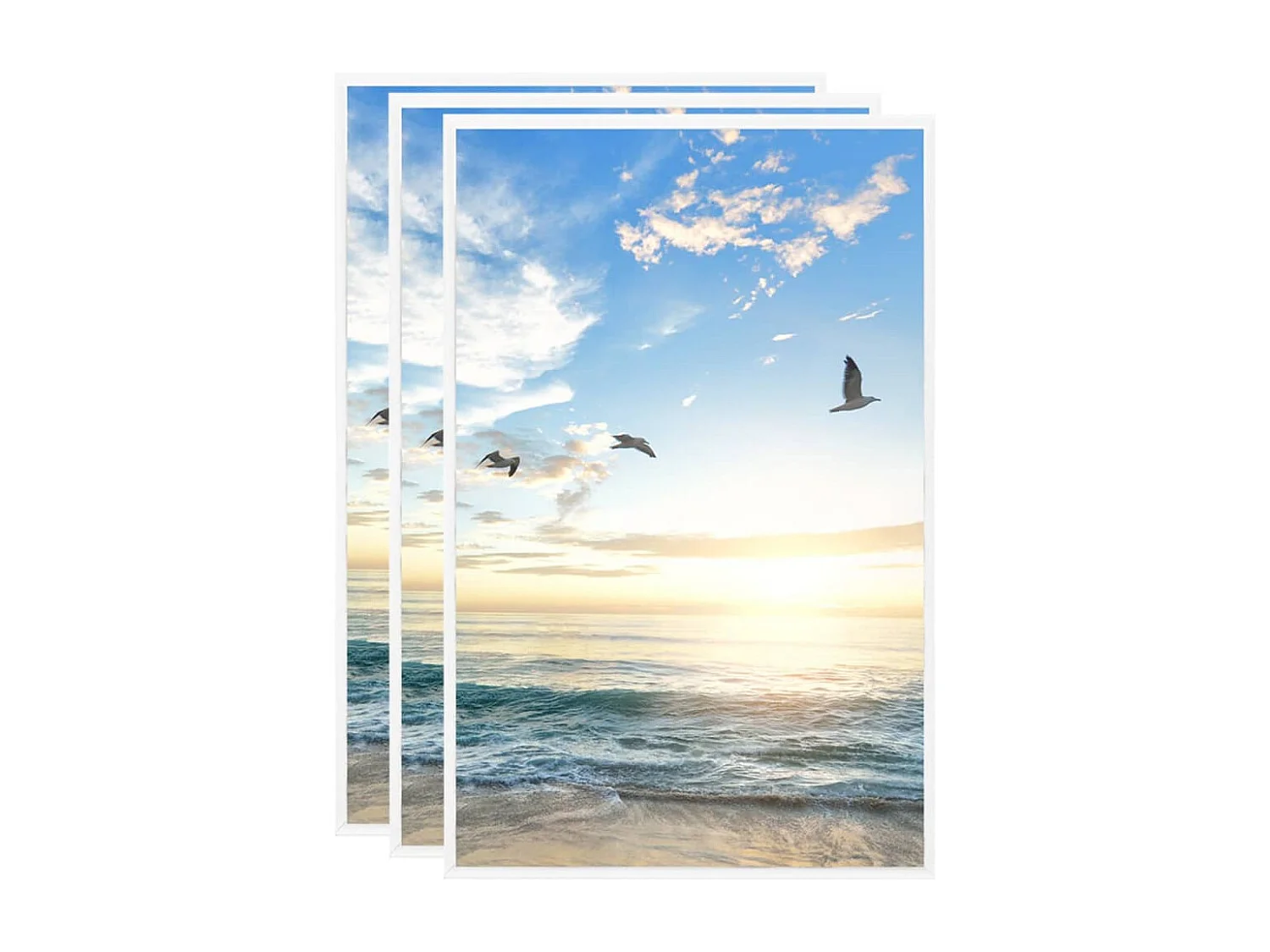 Fotolijst Collage 3 stuks Tafel Wit 10x15 cm MDF