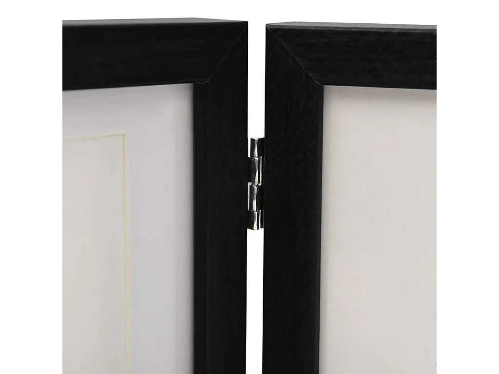 Cadre photo dépliable Noir 28x18 cm+2x(13x18 cm)