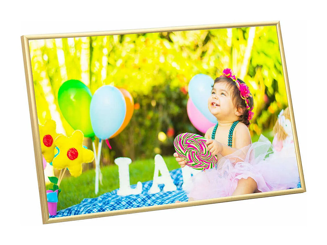 Colagem de porta-retratos 5 peças de parede Ouro 70x90 cm MDF