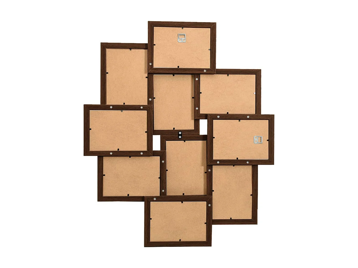 Cornice portafoto collage 10x(10x15 cm) marrone scuro MDF