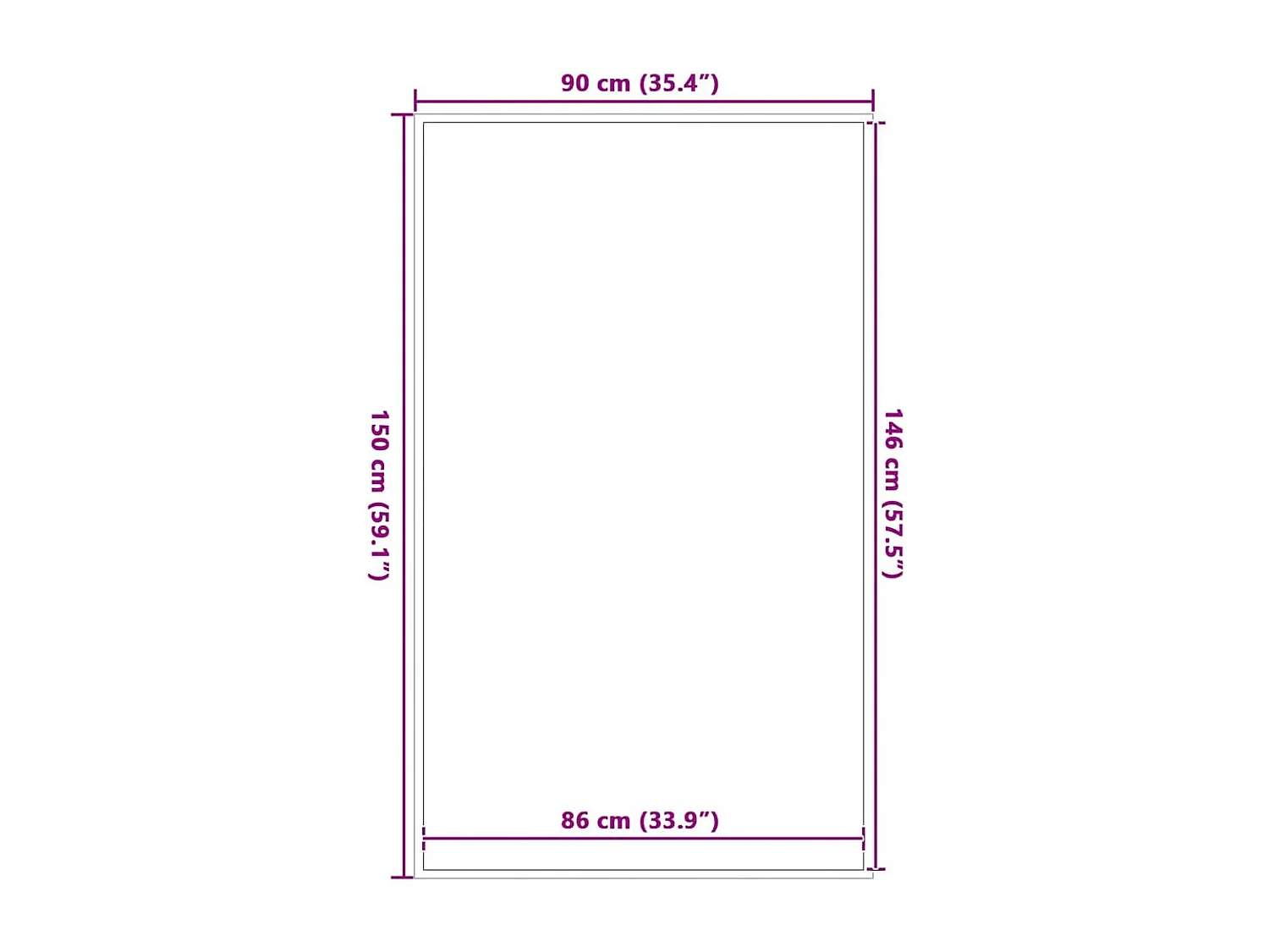 Paillasson bleu 90x150 cm