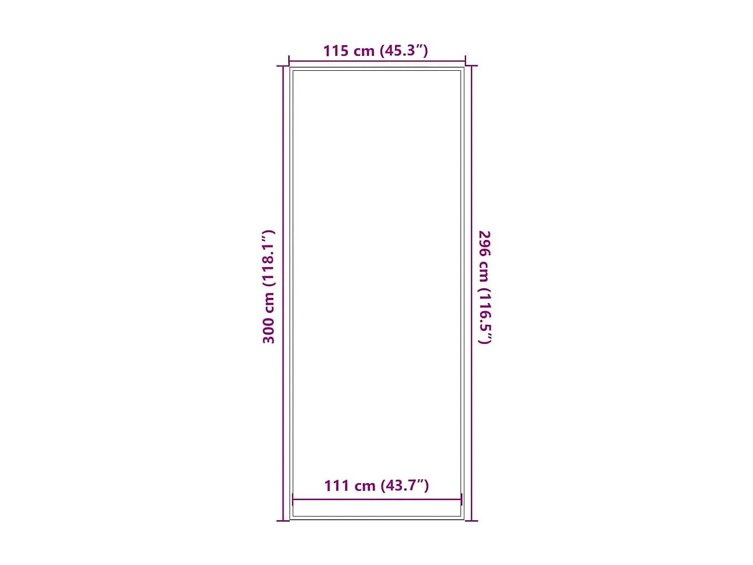 Paillasson noir 115x300 cm