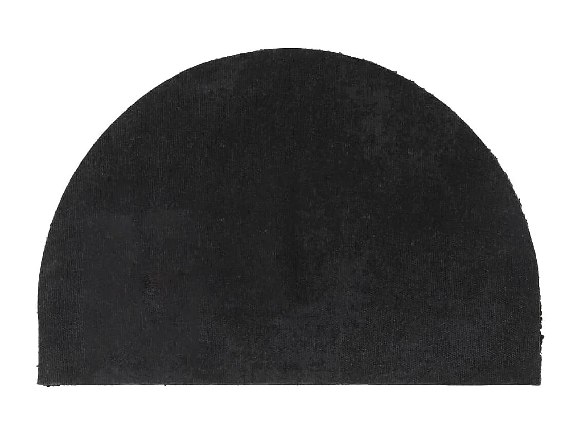 Zerbino nero semicircolare 40x60 cm in fibra di cocco tuftata